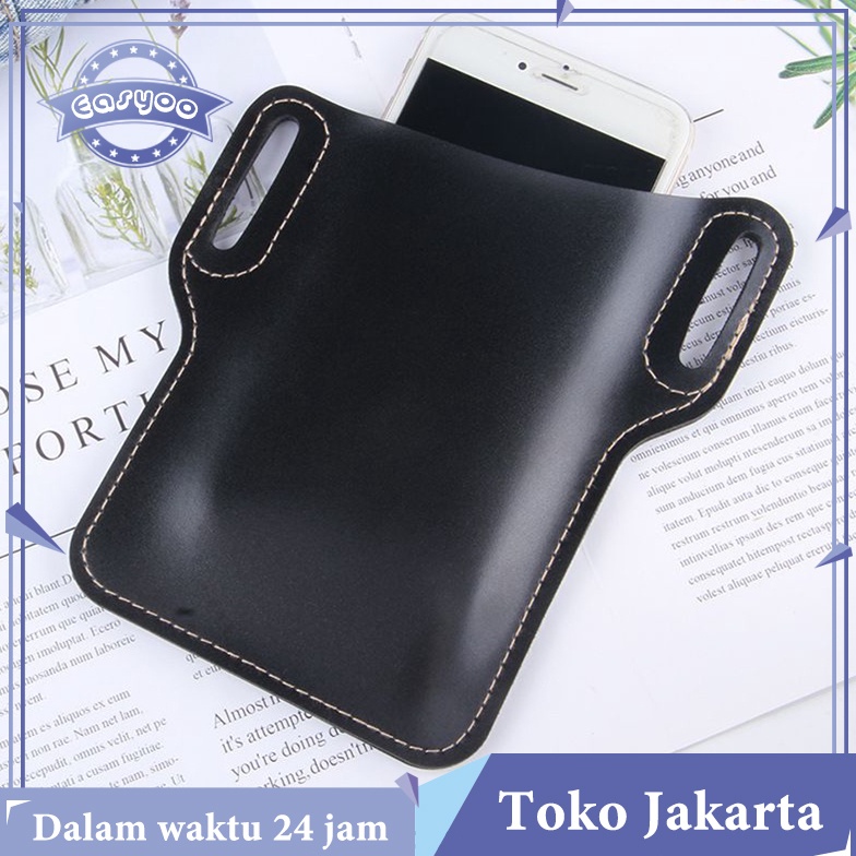 KODE P78Z Case Sarung Dompet Bag Tas Tempat Hp Pinggang Sabuk Kulit Universal Untuk Iphone Samsung X