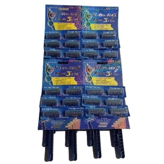 V-Tro Max Blue 3 Plus | Pisau Cukur Gillette Brengos Jenggot 24Pcs