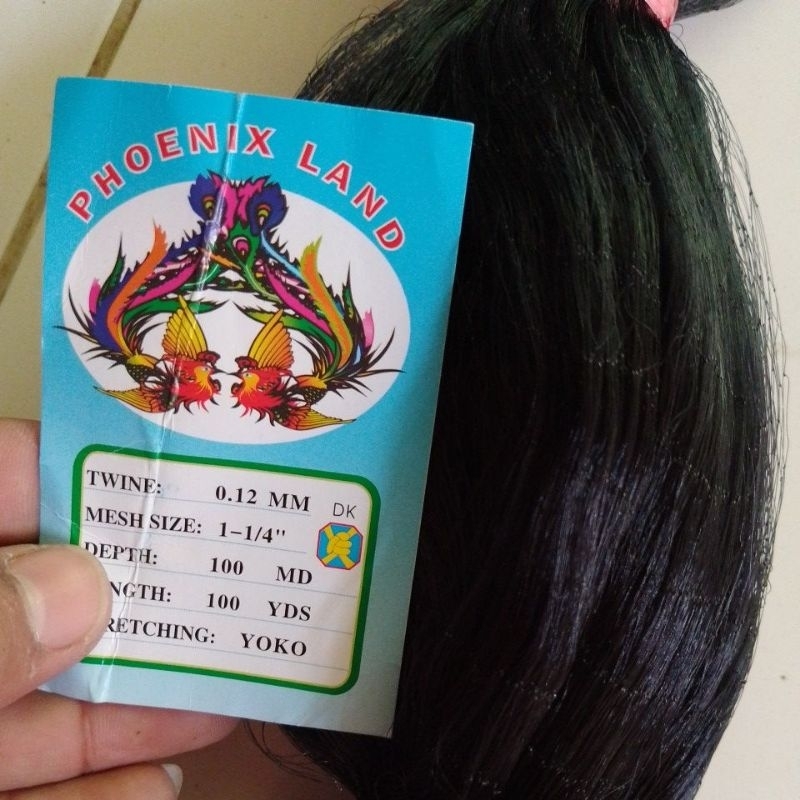 jaring hitam jaring burung 0.12  lubang 1¼ inch / 1 jari  100md/100yds jaring burung kecil