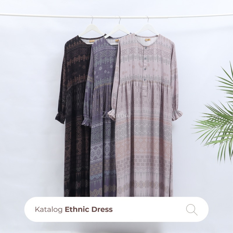 READY ETHNIC DRESS BY ZANUBA HIJAB - GAMIS ETHNIC ZANUBA TERBARU TERMURAH