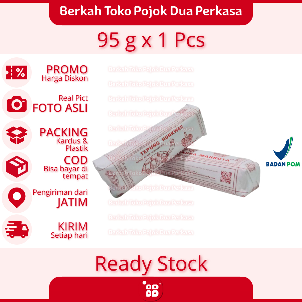 

Kura-kura Mahkota Tepung Hunkwee Putih 95 g [JATIM]