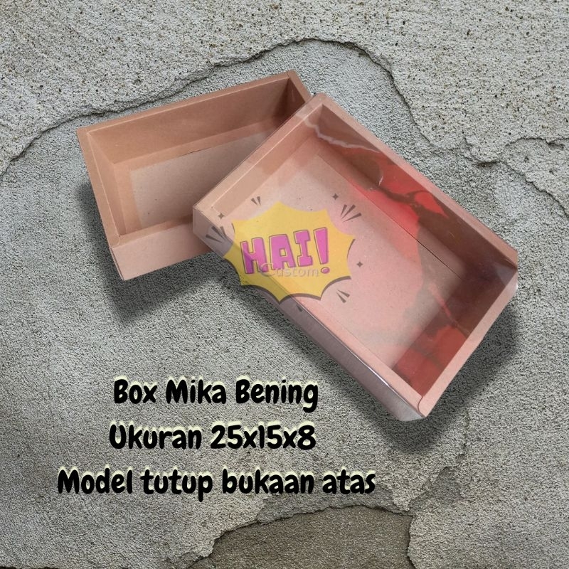 

Box Mika 25x15x8 Kotak Souvenir Sliding Box Mika Bening