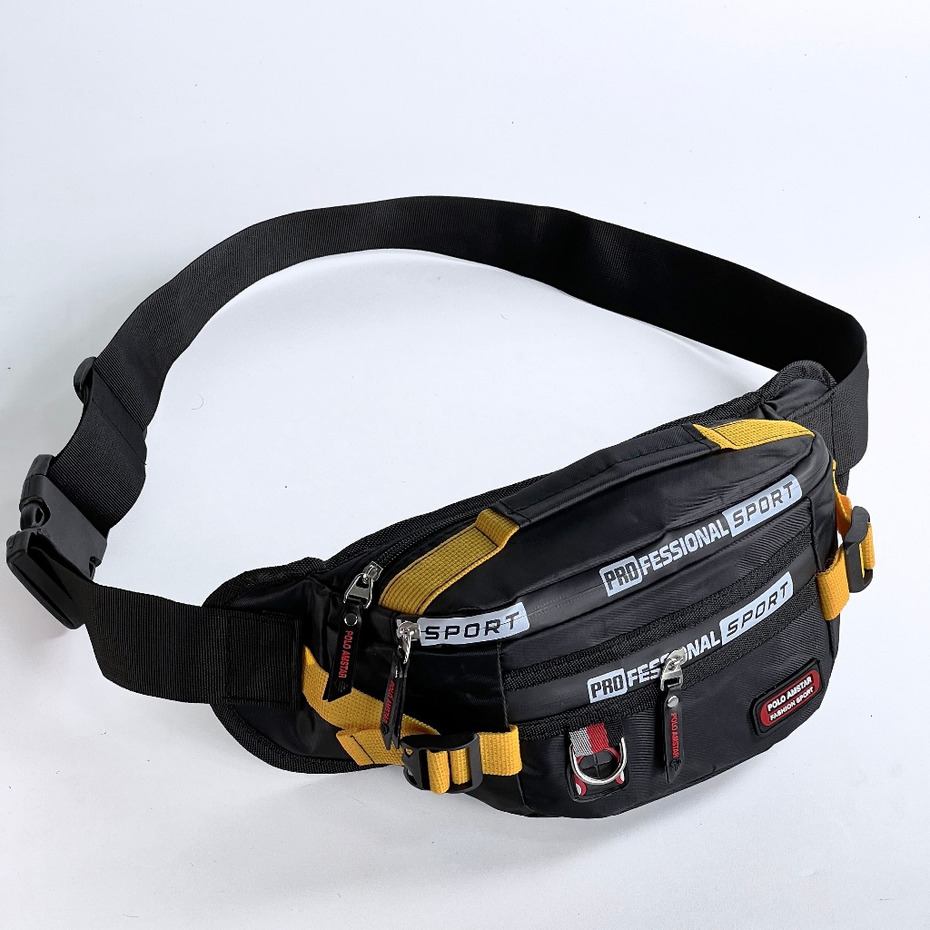 Tas Selempang Pinggang Pria Waistbag Polo Amstar Original Sporty Style Slingbag