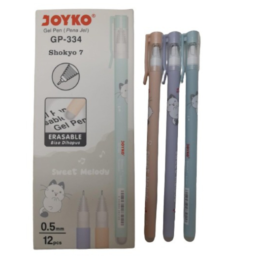 

Pulpen Gel Tinta Hapus Joyko Shokyo 7 GP-334 Tinta Hitam 0.5 Erasable