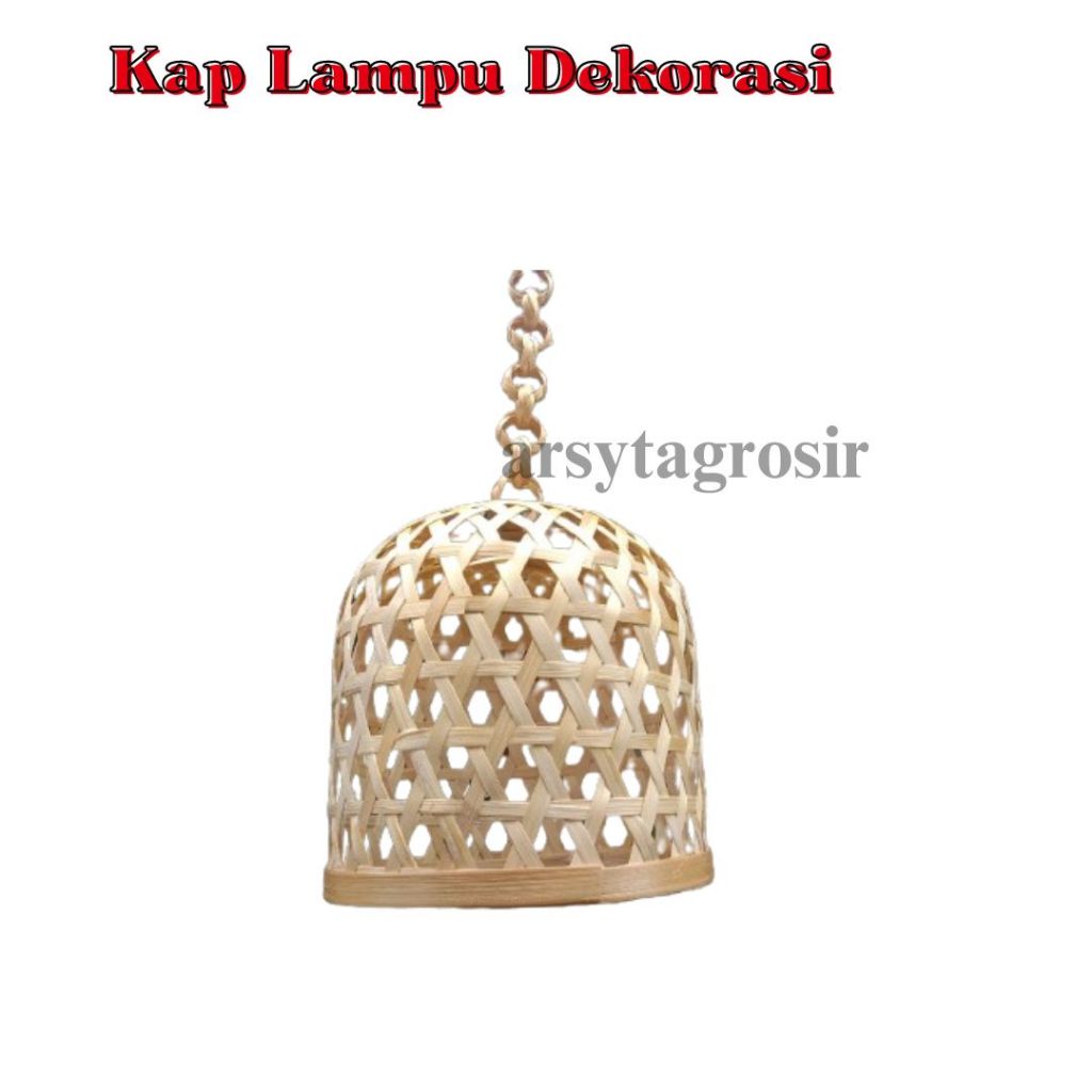 Kap  lampu dari  bambu/lampion gantung bambu