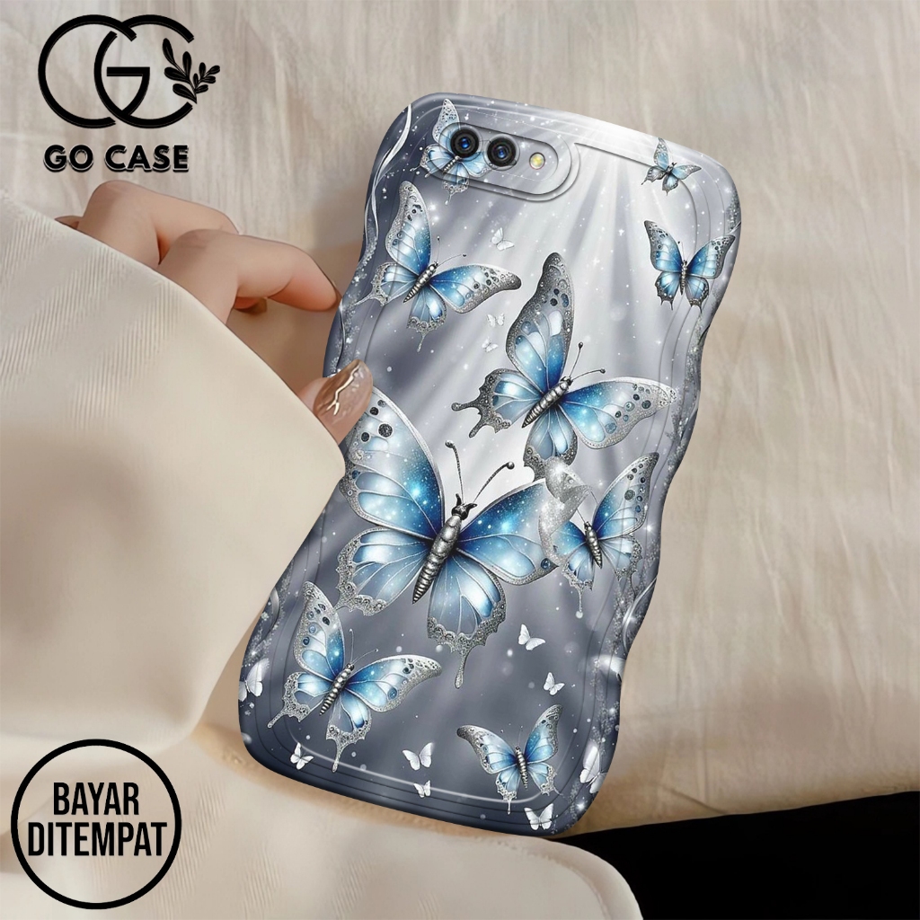 Softcase Casing Hp Oppo A3S Gelombang  Kesing Silikon - Aksesoris Ponsel - Softcase Costum Handphone