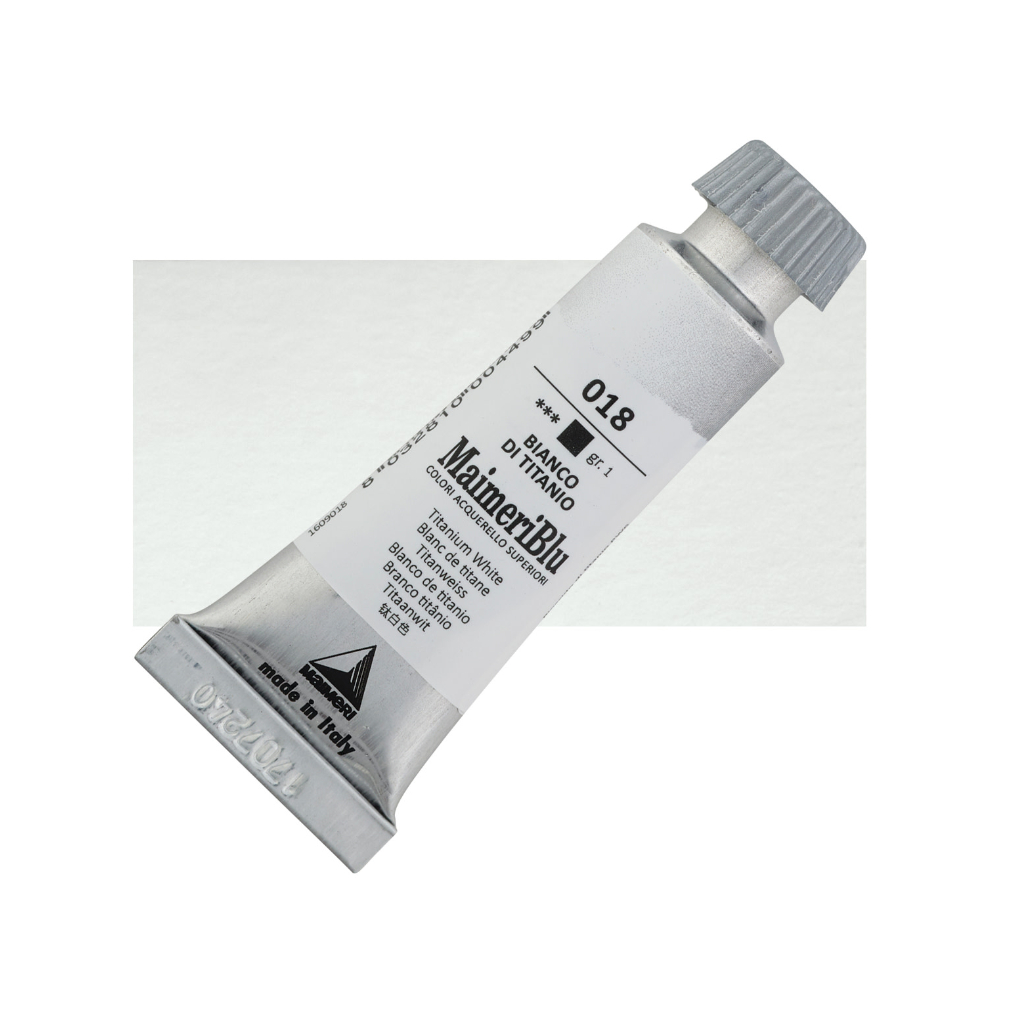 

Cat Air Lukis Maimeri Blu Watercolour 12ml MaimeriBlu Titanium White 018 M1609018 - PC
