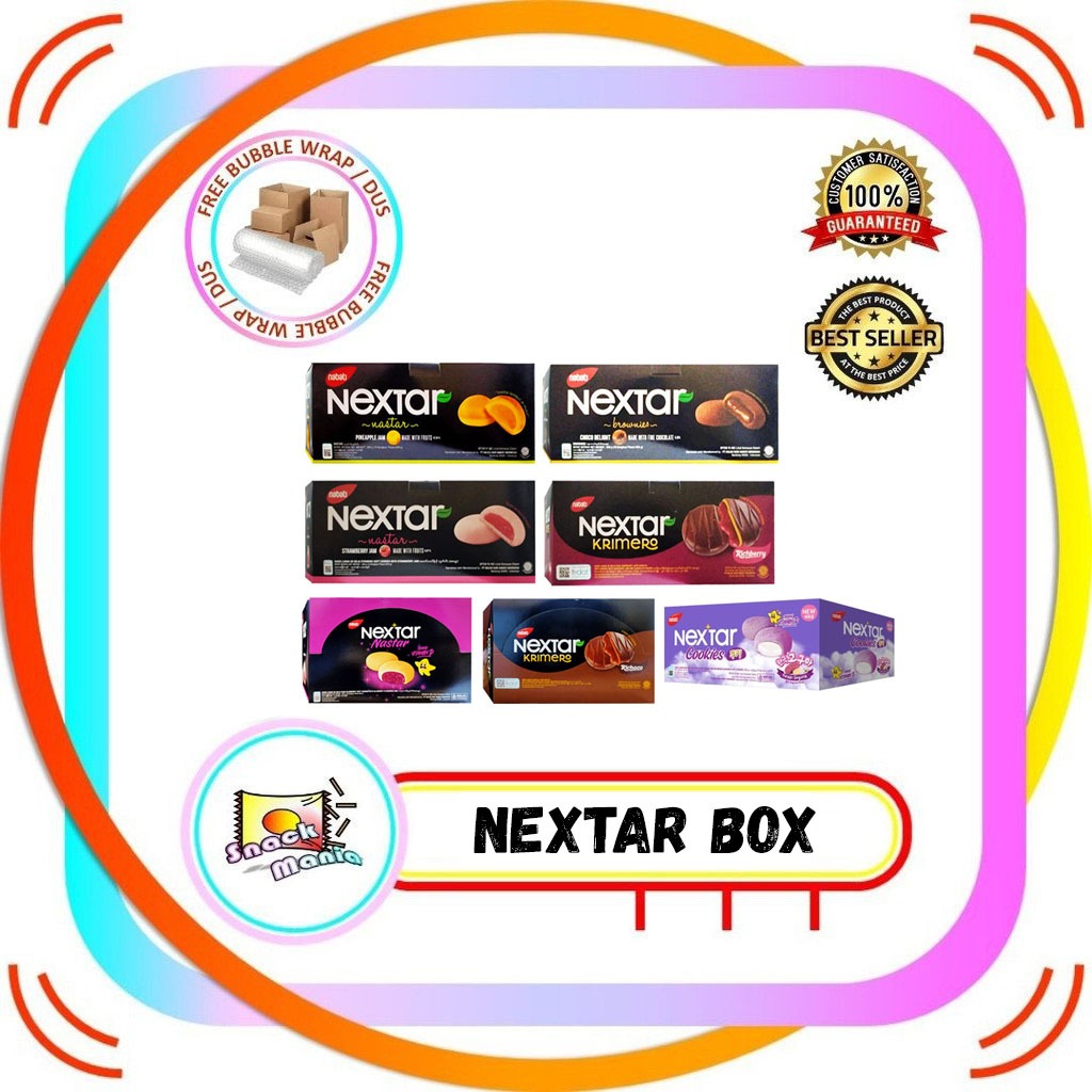 

Nabati Nextar Brownies Coklat Nastar Strawberry Krimero BOX 34 gr 10Pcs