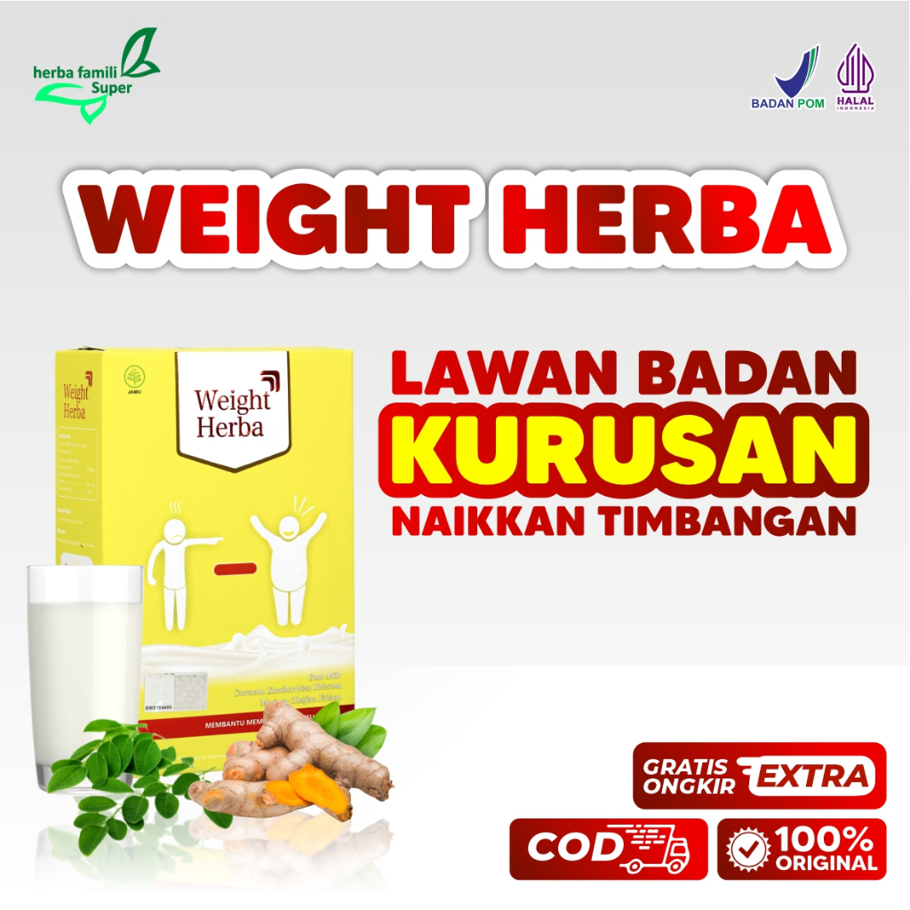 

1 Box Weight Herba Asupan Kalori Penambah Berat badan Penggemuk & Menetralkan Kadar Gula