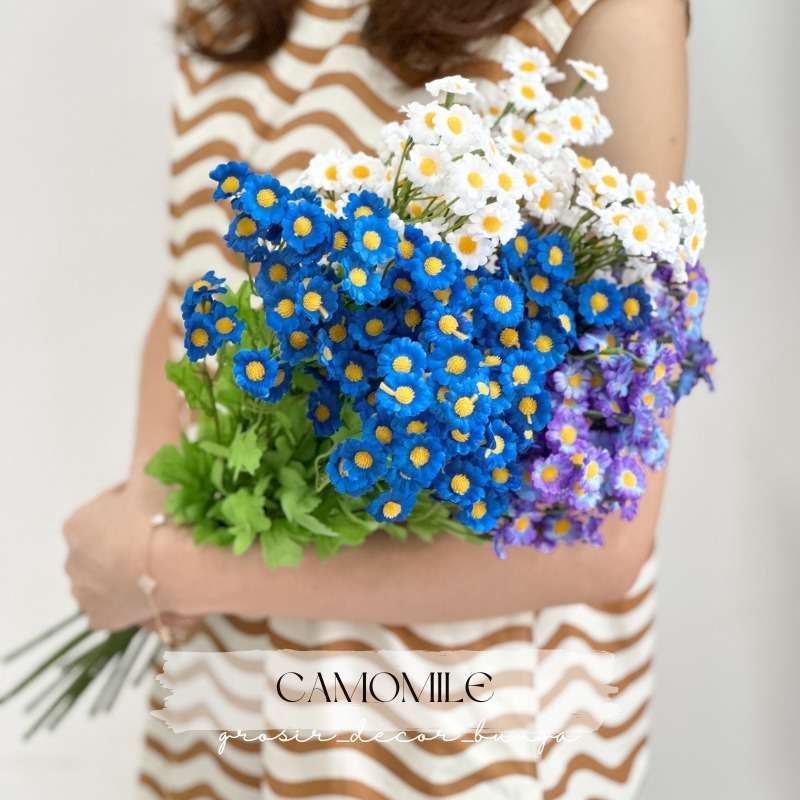 [QC] CAMOMILE DAISY KRISAN ARTIFICIAL 55CM ASTER DESI PLASTIK CHRYSANTHEMUM ARTIFISIAL BUNGA PREMIUM