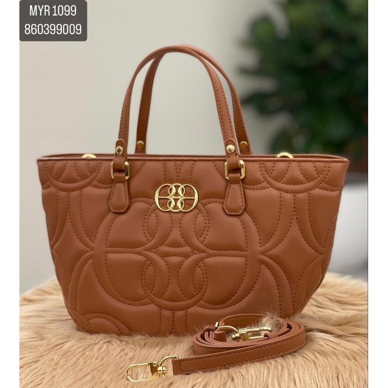tas bonia original sling tote bag sampan s full leather emboss la luna