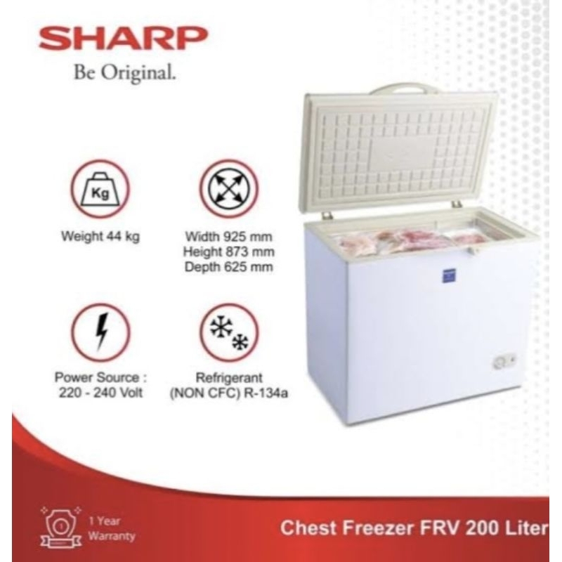 FREEZER BOX Sharp 200 liter FRV200/CHEST FREEZER