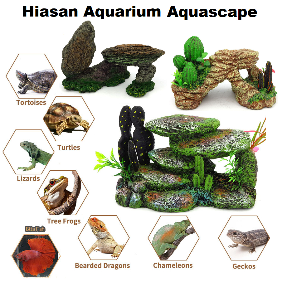 Kayu Batu Moss Imitasi Hiasan Aquarium Aquascape Hias Ornamen Kaktus Simulasi Ornamen Lansekap Akses