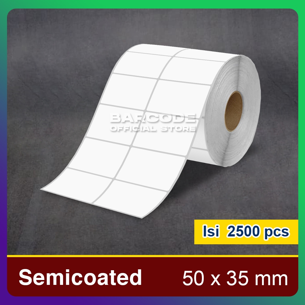 

Custom Stiker Label Logo Warna Semicoated Thermal Yupo Silvermate