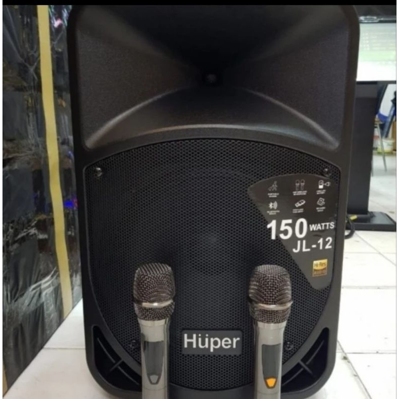 SPEAKER PORTABLE HUPER JL12 SPEAKER BLUTOOTH WIRELESS KARAOKE HUPER JL12 ORI RESMI