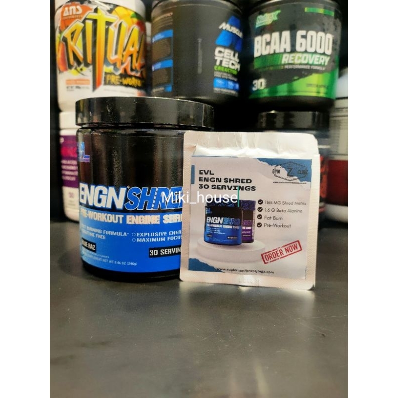 evl engn shred preworkout pembakar lemak fatburner
