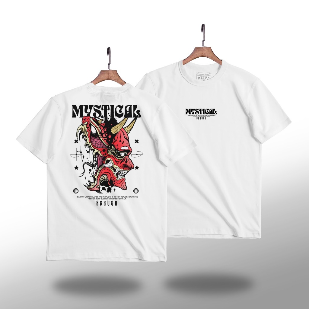 KAOS DISTRO COWOK CEWEK MYSTICAL//KAOS DISTRO //BAJU COWOK CEWEK  DEWASA NOLAND