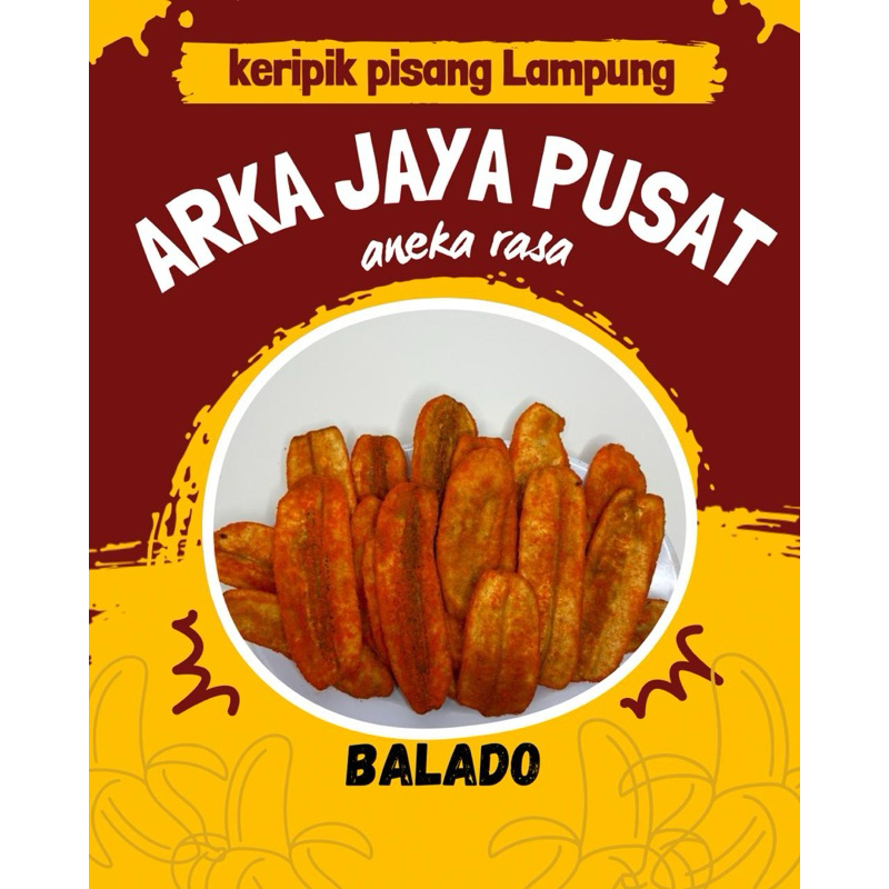 

200 gram keripik pisang kepok rasa BALADO dan aneka rasa