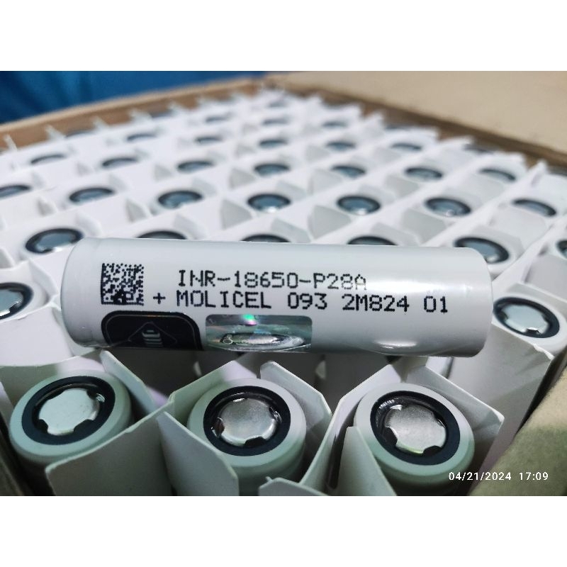 (Original) Battery Baterai Molicel P28A INR 18650 2800mAh 35A Authentic by Molicel - Grade A