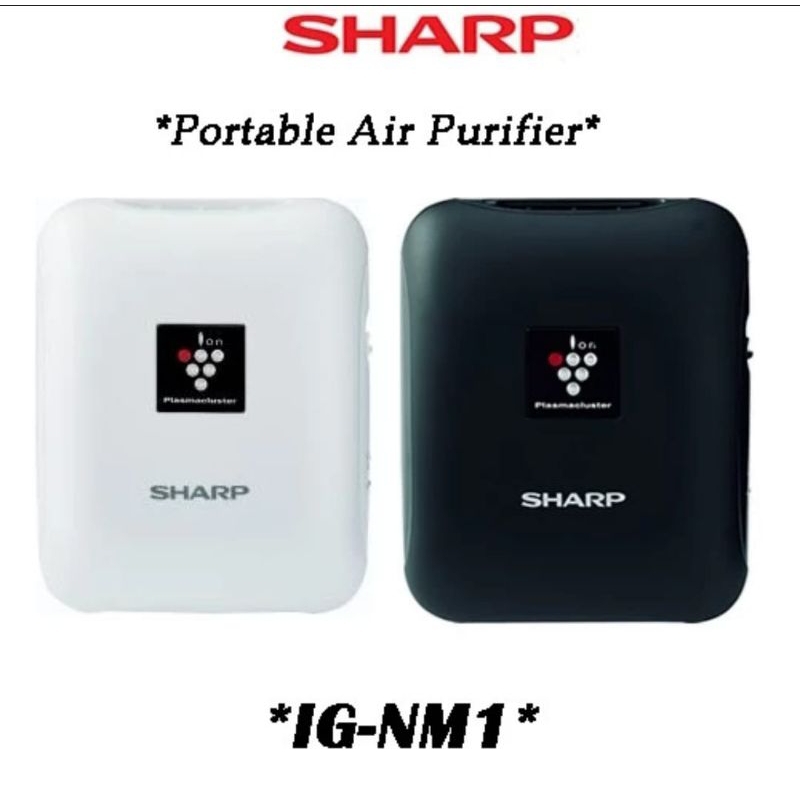 Sharp Plasmacluster Ion Generator Portable Air Purifier IG-NM1-IG-NM1-Black