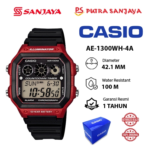 Jam Tangan CASIO AE-1300WH-1A2 / AE-1300WH-2AVDF / AE-1300WH-4A Digital Original Garansi Resmi 1 tah