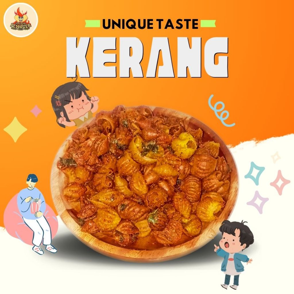 

Makaroni Pemager Makaroni Kerang pedas asin gurih nagih daun jeruk