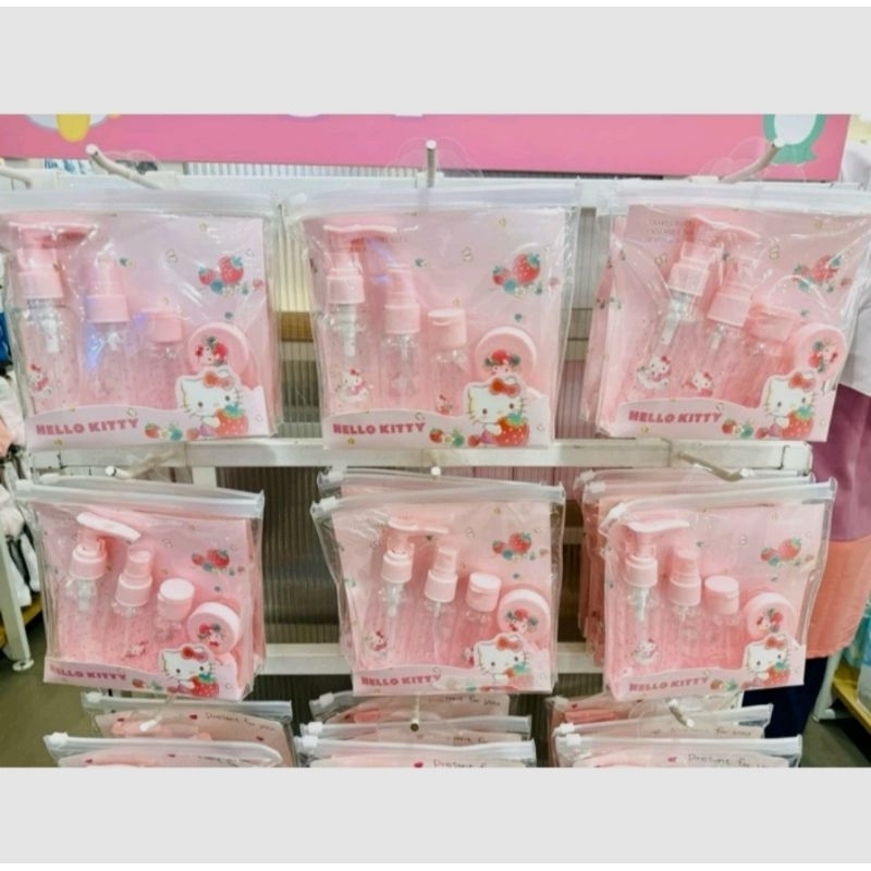 MINISO X SANRIO TRAVEL BOTTLE SET 5PCS / BOTOL SABUN TRAVEL PACK