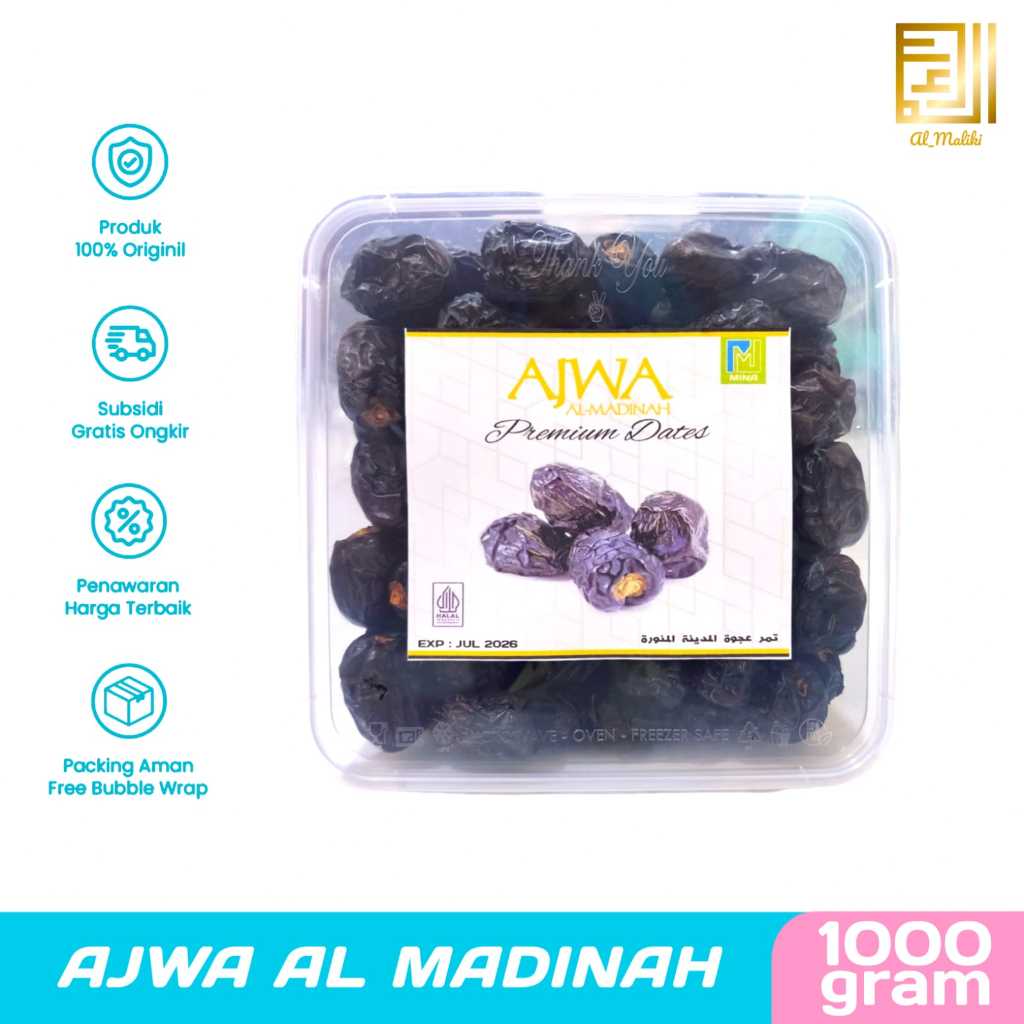 

Kurma Ajwa 1kg I Kurma Nabi Madinah Asli Thinwall