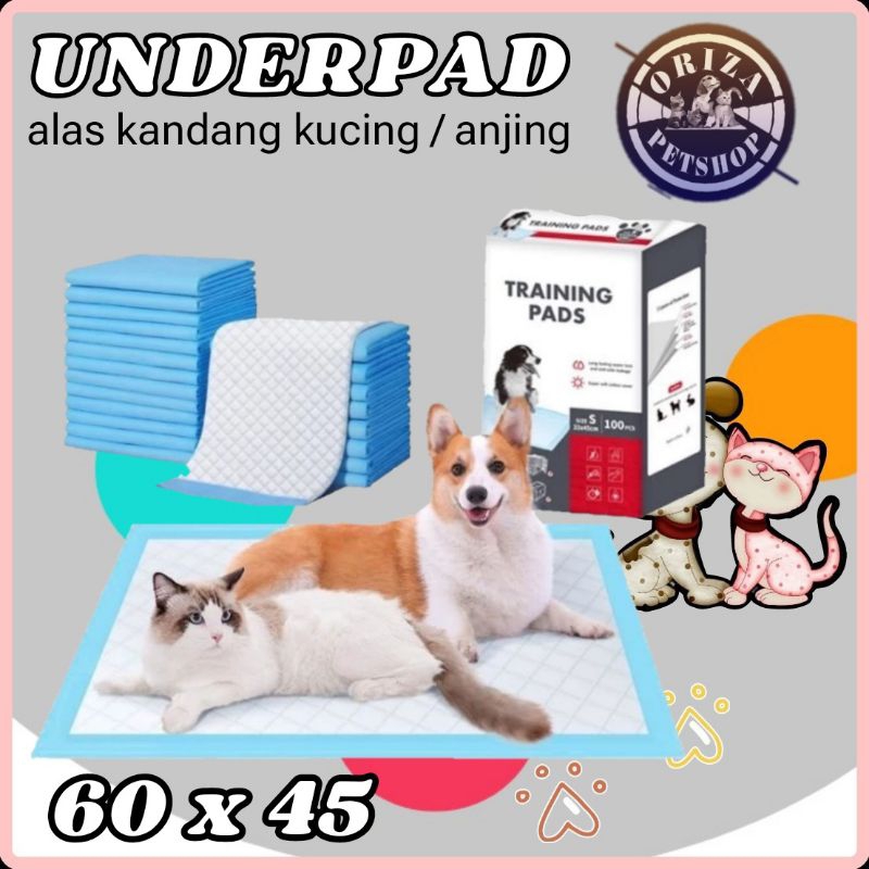Underpad Kucing Anjing Alas Kandang Pipis Pup kitten puppy Size S M L Cat Dog