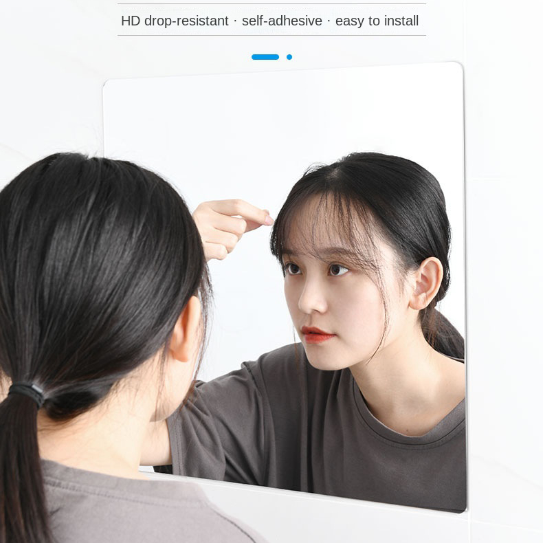 Stiker Kaca Dinding Cermin Akrilik Tempel kamar mandi, Cermin Tempel Akrilik Kuat dan awet Termurah