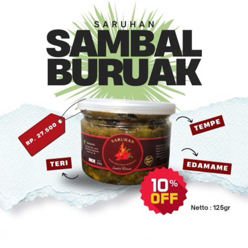 

(saruhan) Sambal Buruak Khas Padang_Kemasan Toples