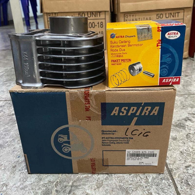 BLOK SEHER PISTON KIT H2-120P0-K25-1101 BEAT ESP BEAT POP ESP ORIGINAL ASPIRA