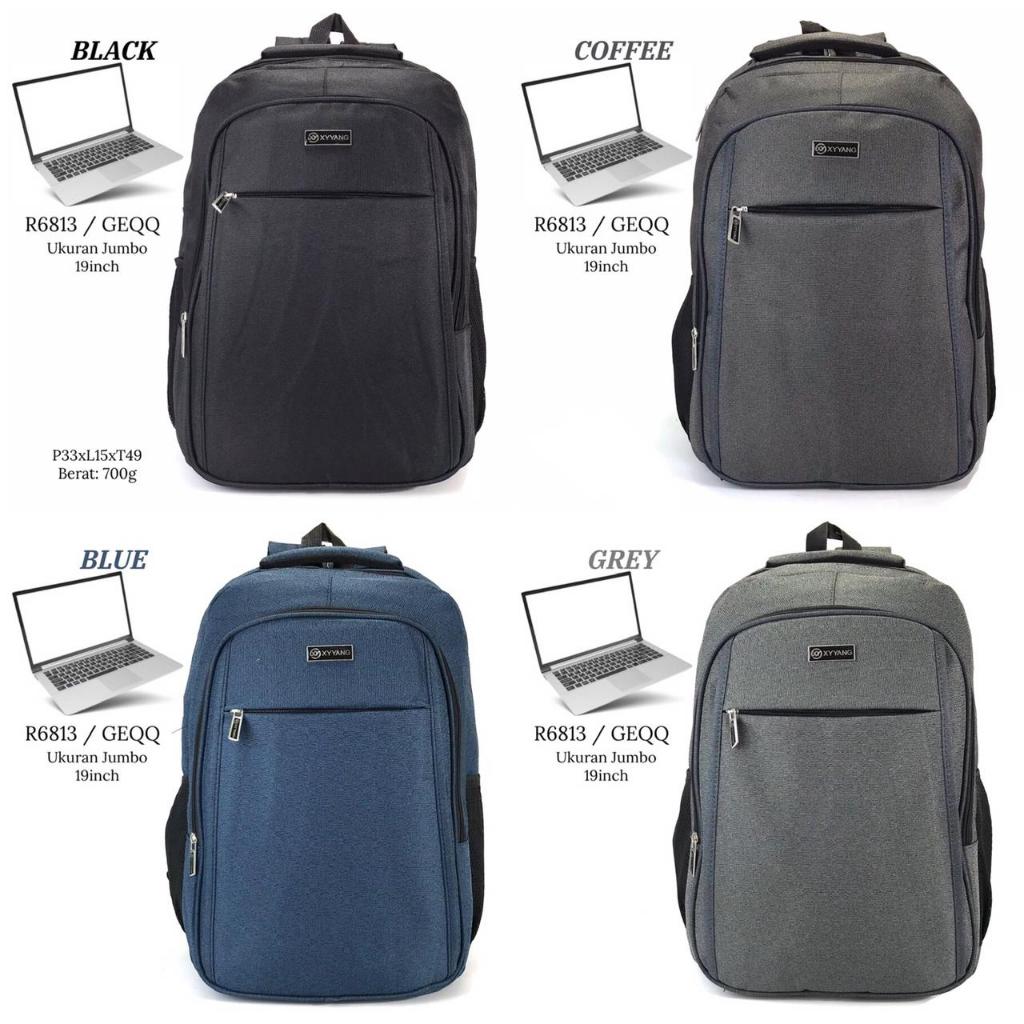 TAS RANSEL LAPTOP TAS RANSEL MULTIFUNGSI TAS BESAR TAS RANSEL UNISEX R6813