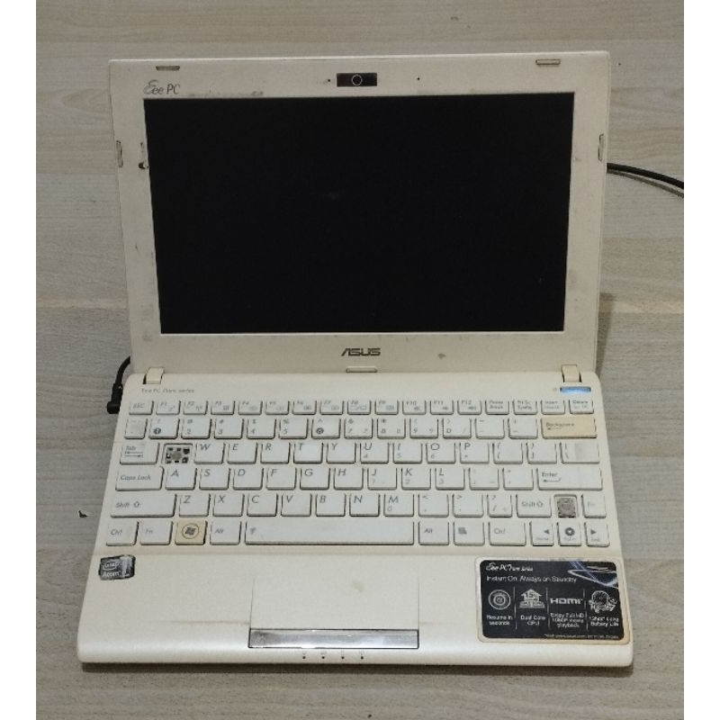 Notebook Asus Eee PC 1025C Intel atom DDR3 kondisi mesin nyala tetapi Tidak mau Masuk menu bios/nodi