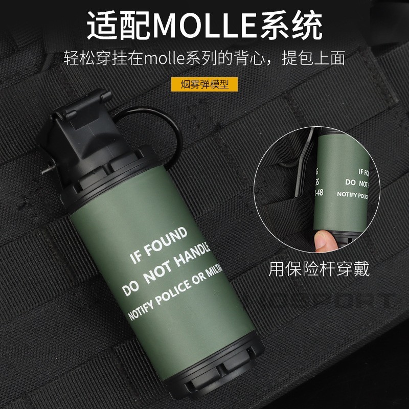 Dummy Smoke Grenade With Trigger Pouch Granat Tactical Bom Asap
