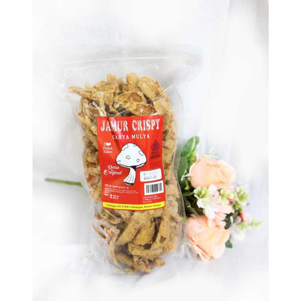 

kripik jamur tiram crispy renyah berkualitas 250gram