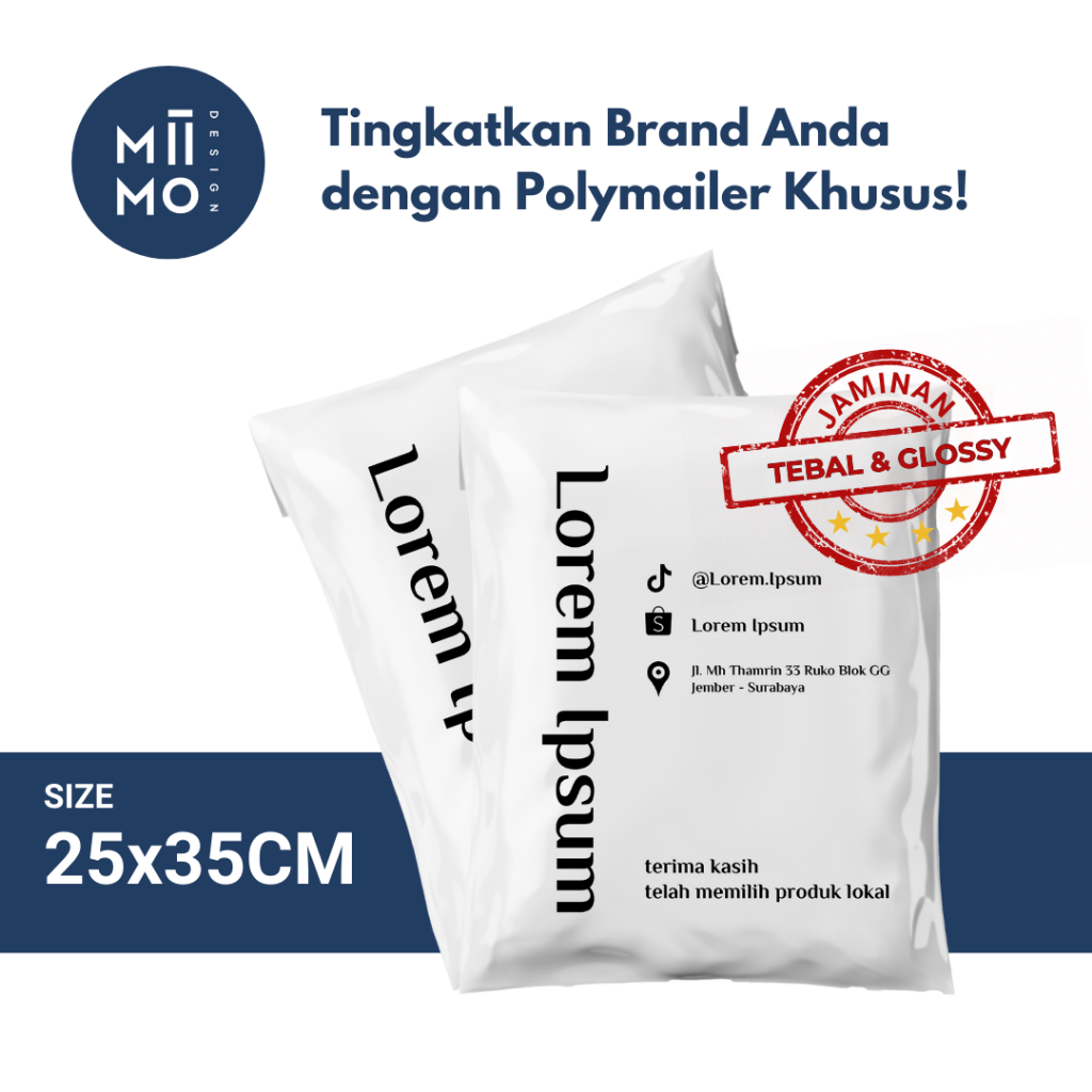 

Polymailer Custom - Sablon Polymailer / SEHARI JADI