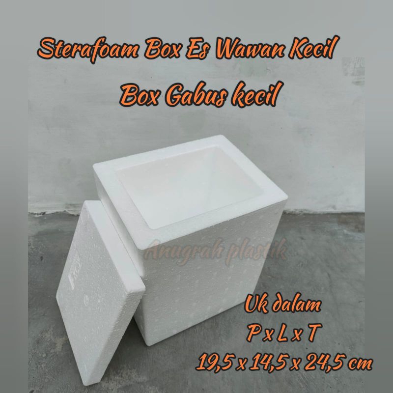 Sterafoam Box Wawan kecil / Box Gabus uk 24,5 x 19,5 / Box kecil