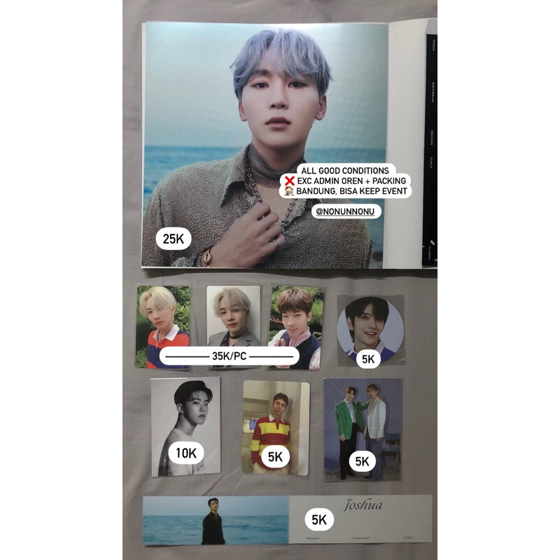 Seventeen Wonwoo Jeonghan Hoshi Woozi DK Attacca Fts Pioneer Semicolon POB Yes24 Photocard