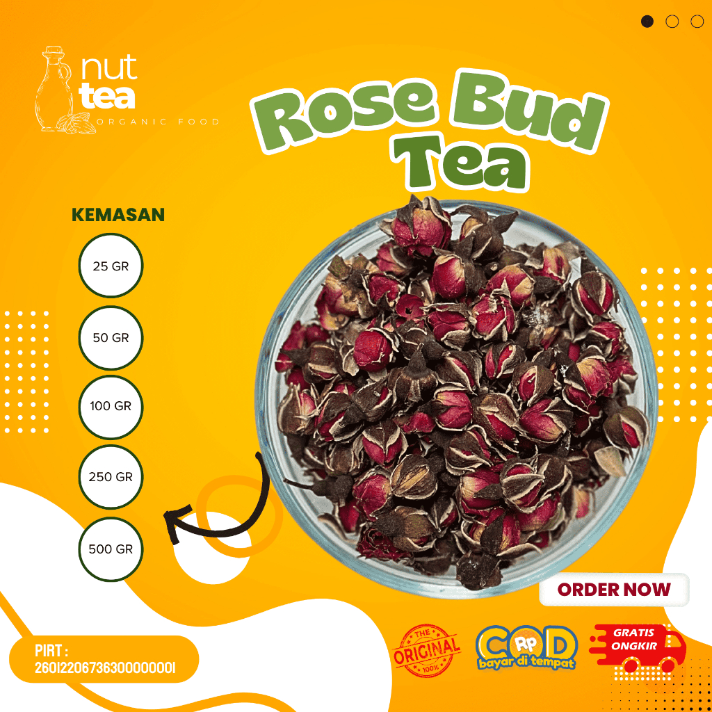 

Teh Bunga Mawar Kering 250gr - Golden Edge Rose Buds Tea / Tisane