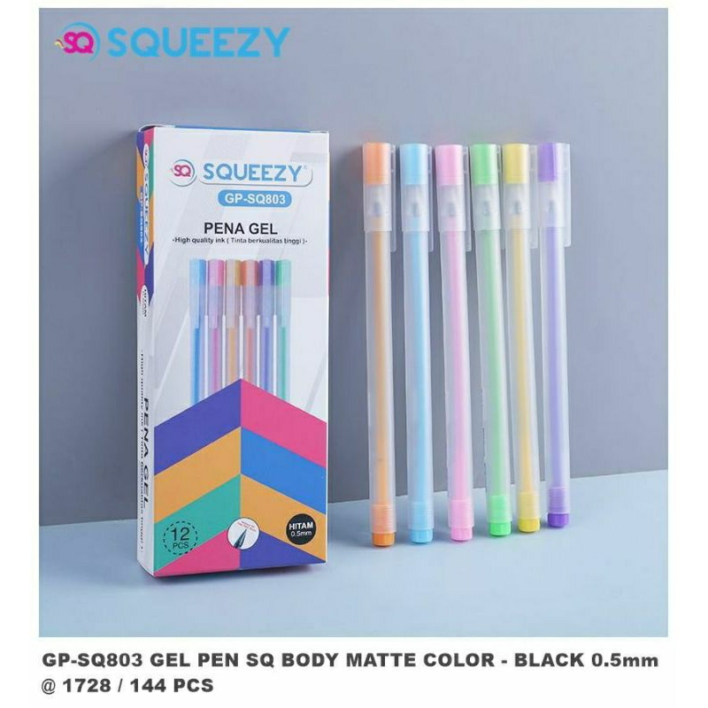 

1 Pack = 12 pcs Ballpoint Squeezy GP-SQ803