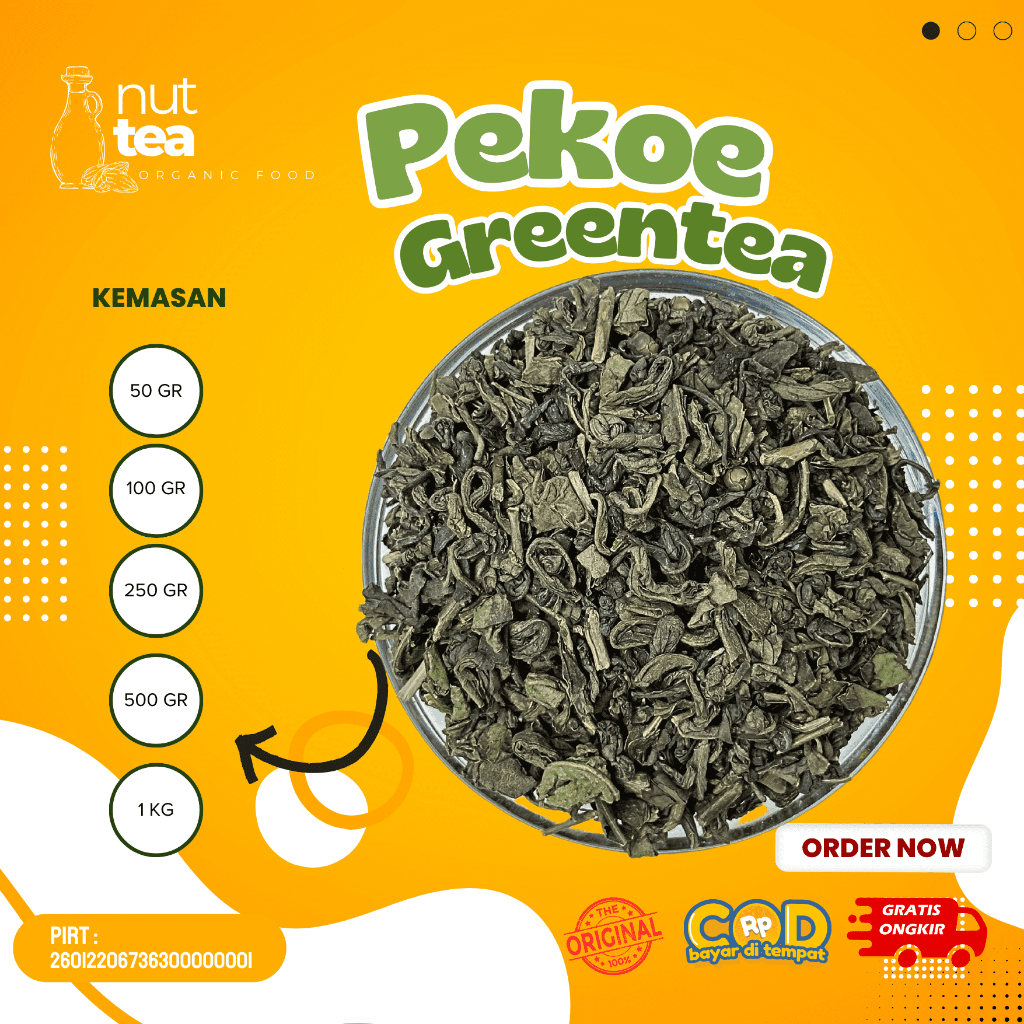 

Daun Teh Hijau Super Peko 500gr - Green Tea Super Quality / Pekoe / Pecco