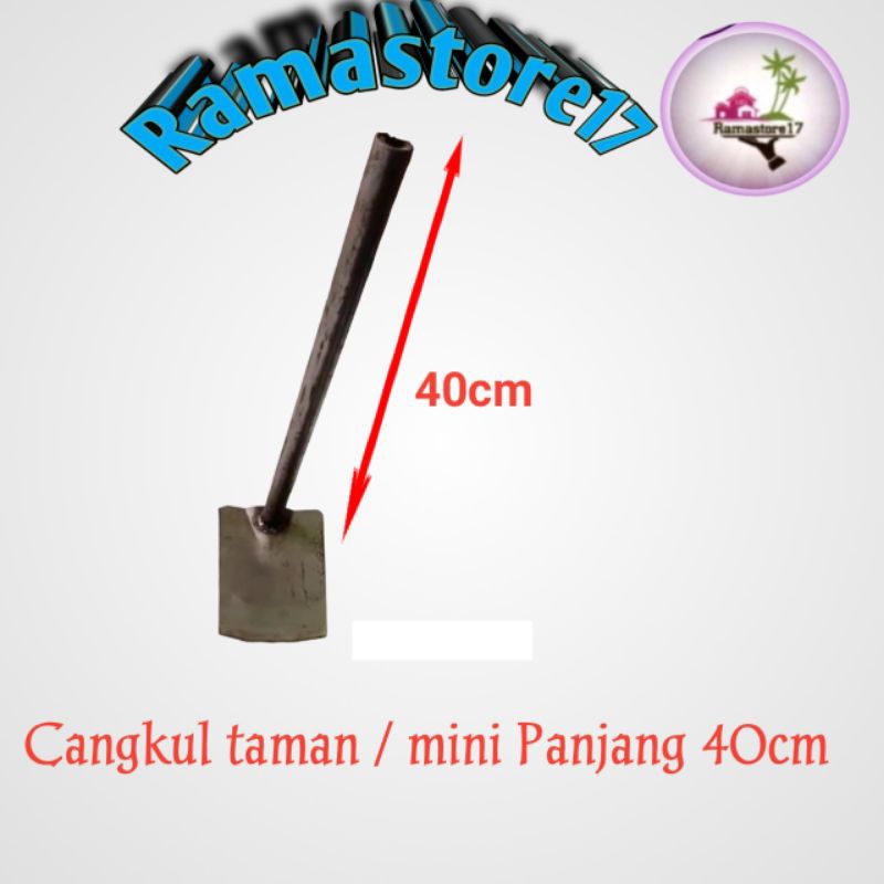 cangkul mini gagang galvanis baru panjang 40cm