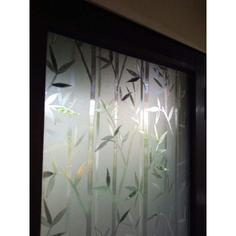 stiker kaca motif bambu 3D/sticker kaca jendela rumah 100cm x120cm