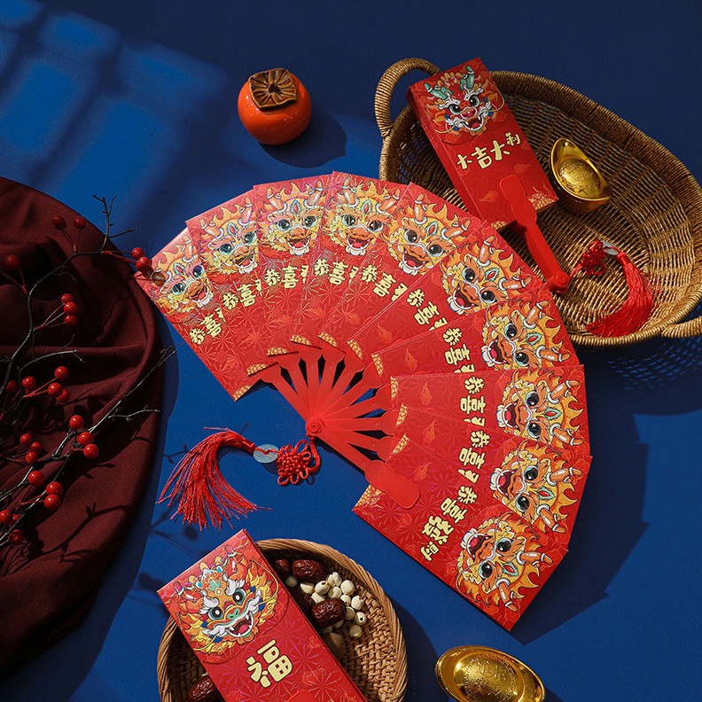 

LUAR BIASA Angpao Deret Susun Imlek Naga 224 Deret 6 Tahun Naga Dragon Tebal Angpao Tebal Naga Kipas Chinese New Year