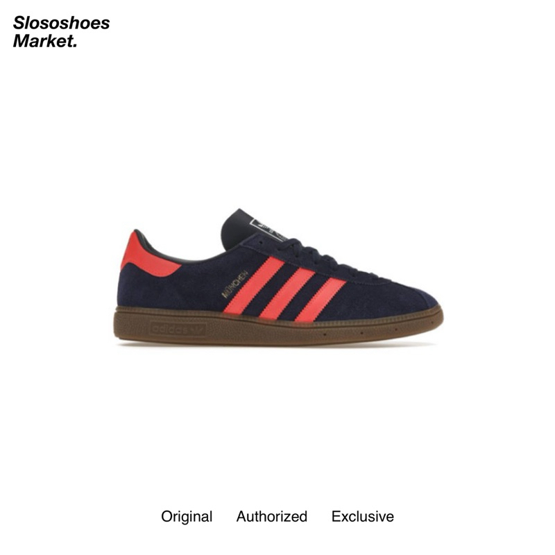 Adidas Munchen Dark Blue Solar Red Gum - 100% Original / RESMI