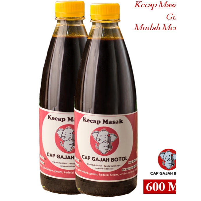 

Kecap Masak Cap Gajah Botol (600 ml)