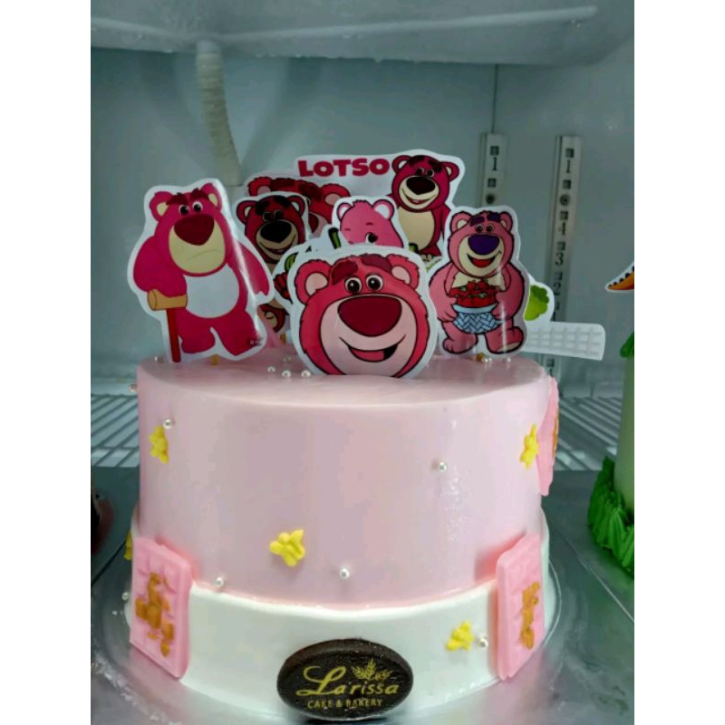 

Cake karakter lotso - kue ulang tahun anak model bear - birthday cake black Forest