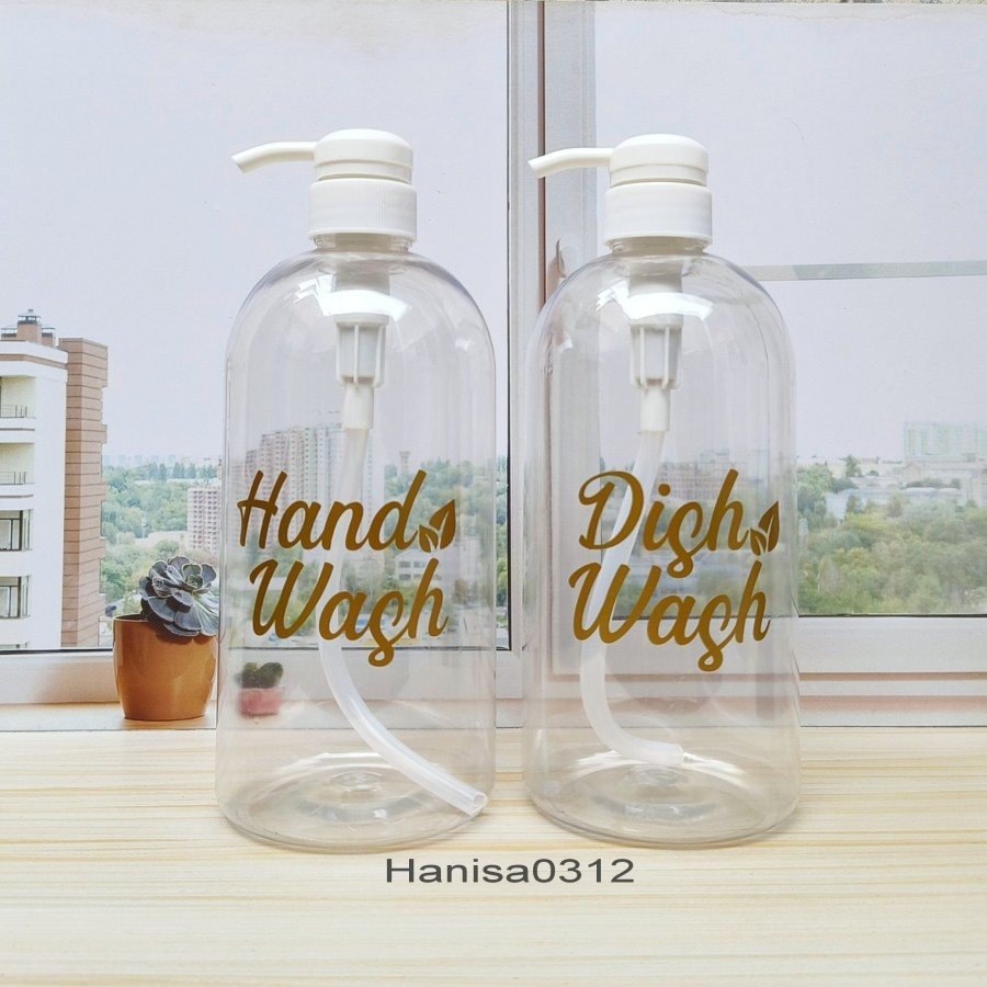 Botol Pump 1000 Ml Bening Botol Pompa 1 Liter Tempat Sabun Cair Aesthetic Tempat Sabun Cair Pump