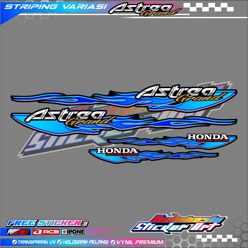 STRIPING VARIASI HONDA ASTREA GRAND / STIKER LIST VARIASI MOTOR ASTREA GRAND